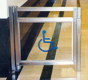 Handicap Gate with Logo etched on Glass