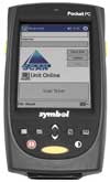 Alvarado's PocketGate application is installed on a rugged Symbol wireless PDA